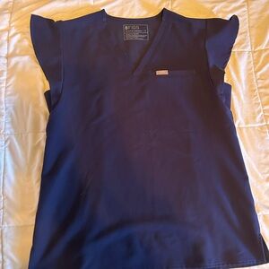 FIGS women’s Dark Blue V-Neck Top